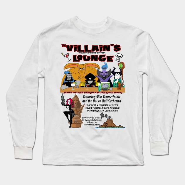 Villain's Secret Lounge Long Sleeve T-Shirt by Tom Krohne